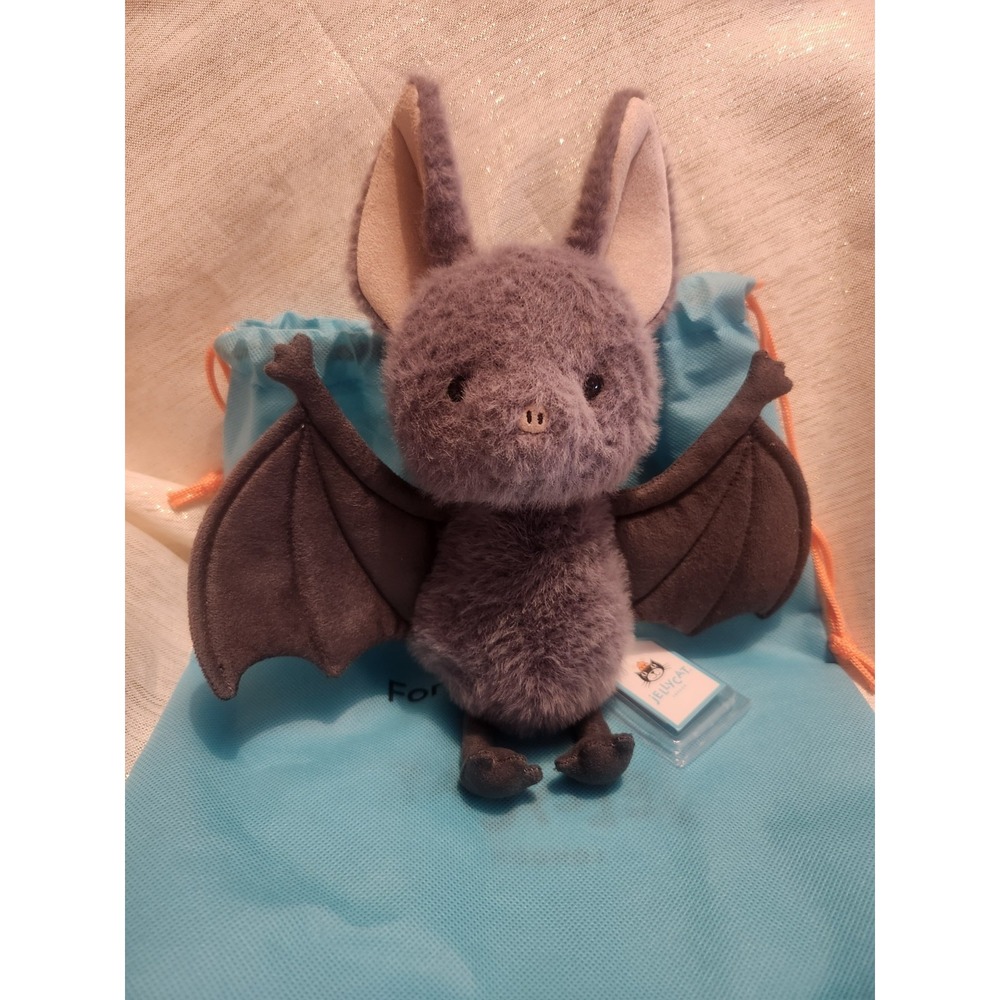 Jellycat Broox Bat Plush Authentic NEW w/ Tags + Dust Bag Halloween Holiday